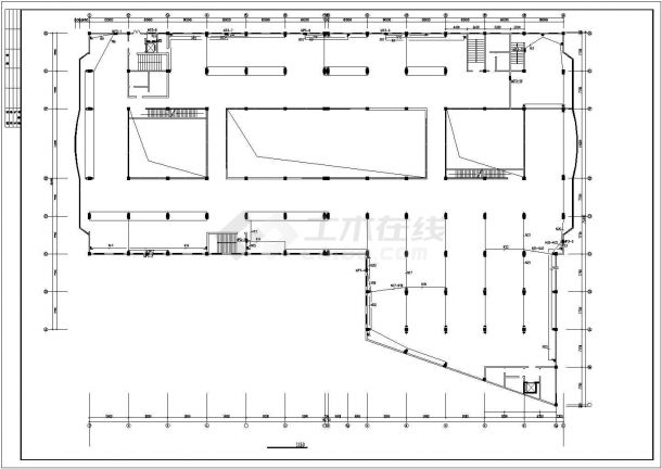 某市经典4层商场电气设计CAD布置图-图一