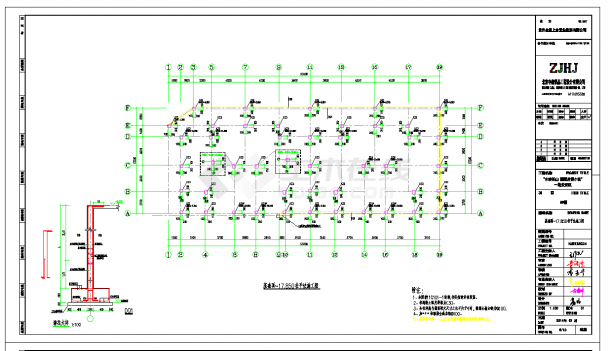 某地贵州多层住宅带地下室混凝土结构施工图CAD图纸-图一