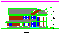 两层别墅建筑cad设计方案图纸-图二
