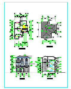 常德市柳叶湖度假区别墅建筑cad施工图-图一