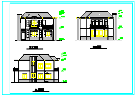 二层别墅建施设计施工CAD图