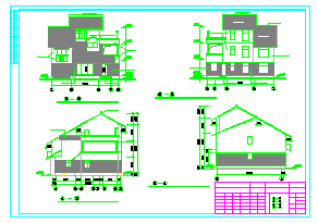 广州芙蓉别墅建筑设计CAD平面图-图二