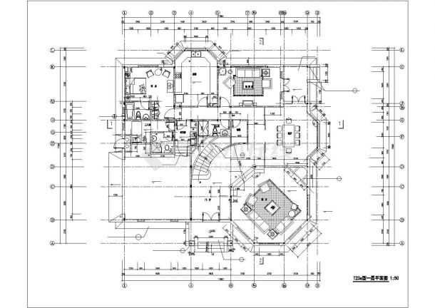沈阳市某兰花新村某2层砖混结构单体别墅全套建筑设计CAD图纸-图二