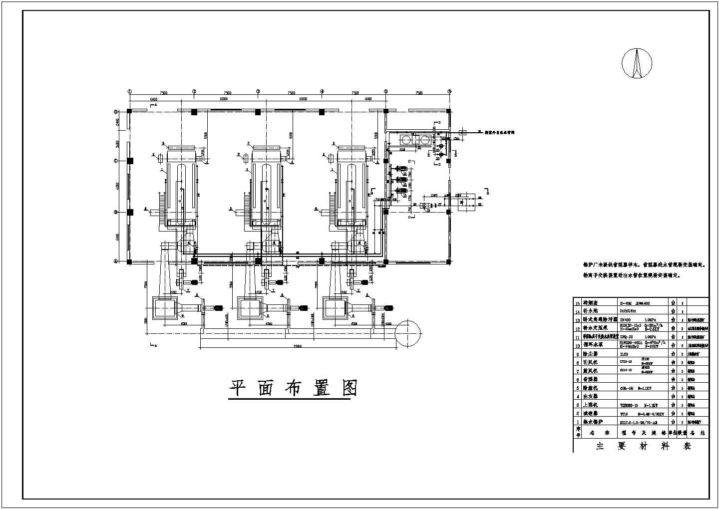锅炉房设计_某锅炉房设计CAD图纸