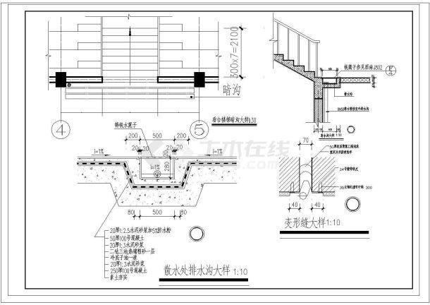 某三层篮球体育馆建筑施工图cad-图一