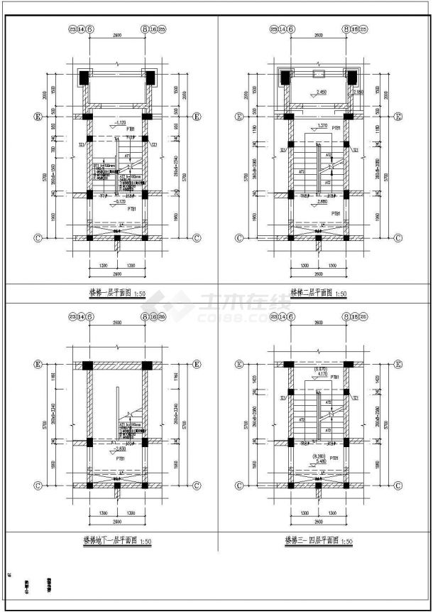 [山东]地上六层砌体结构住宅楼结构CAD建筑设计施工图-图二