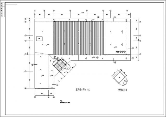 安徽省某大学六层框架结构教学楼建筑工程设计CAD图（含建筑设计说明）_图1