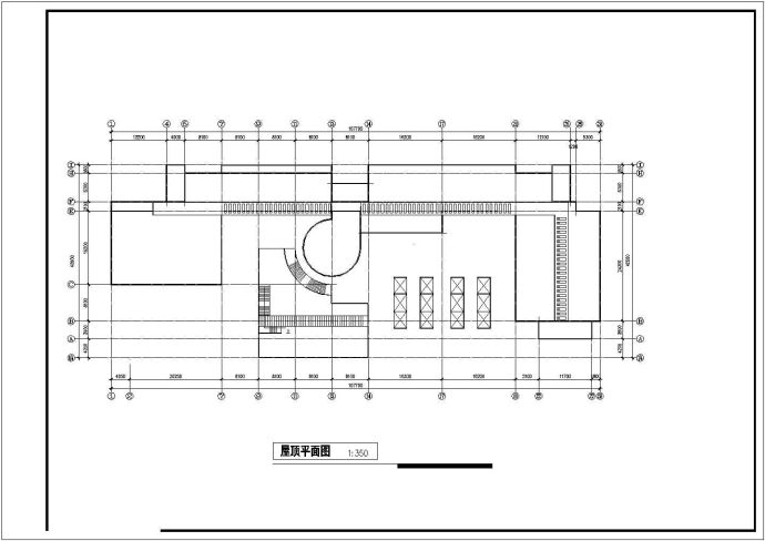 湖北某大学地下一层地上四层综合楼建筑工程设计CAD图（含人防工程平面图）_图1
