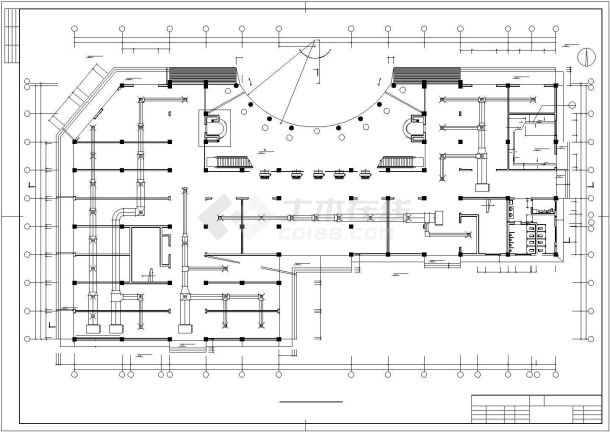 大型综合商场中央空调设计CAD图纸-图二