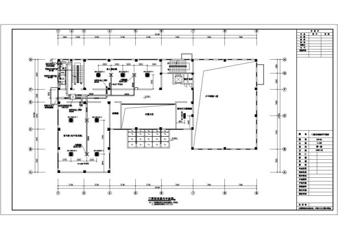 空凋设计_某文体中心VRV空调设计CAD图纸_图1