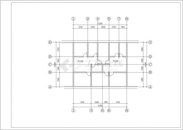 某经典户型建筑详细设计施工方案CAD图纸-图一