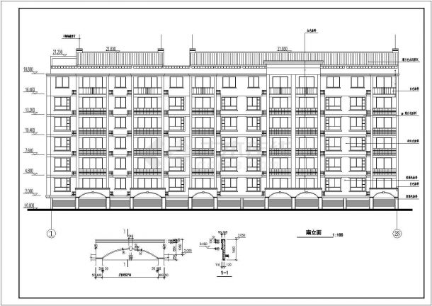 某高档小区会所全套建筑详细设计施工方案CAD图纸-图二