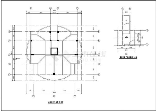 某高级住宅楼小区建筑全套详细设计施工方案CAD图纸-图二