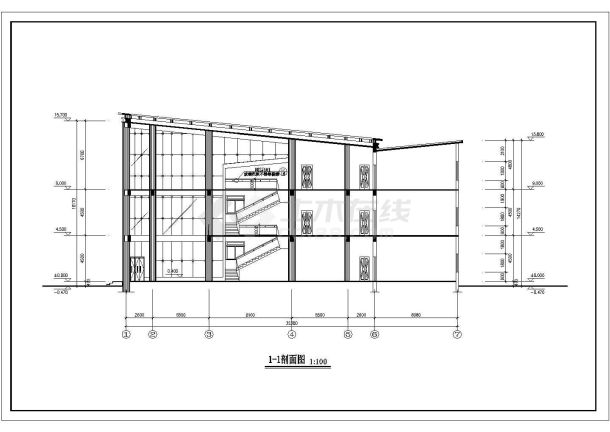 某高级小区会所建筑详细设计施工方案CAD图纸-图二
