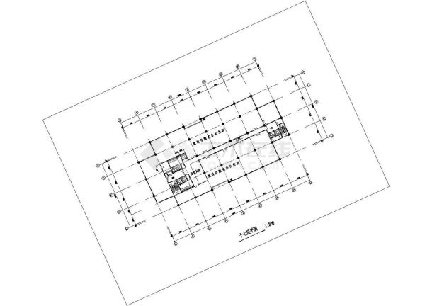 某高级写字楼建筑详细设计施工方案CAD图纸-图二