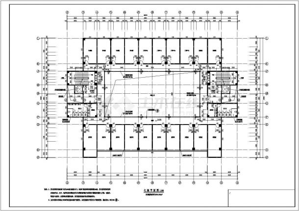 8层某公司办公楼设计 22000平米（含建筑图，结构图，计算书等资料）-图二