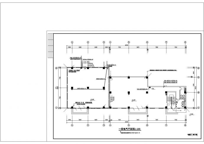 办公楼设计_库房兼办公楼CAD_图1