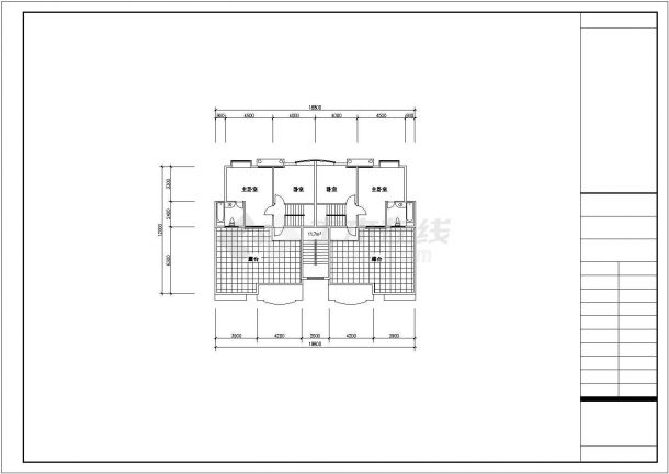 某高档住宅楼建筑户型详细设计施工方案CAD图纸-图一