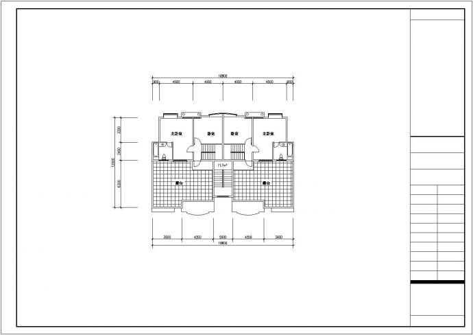 某高档住宅楼建筑户型详细设计施工方案CAD图纸_图1