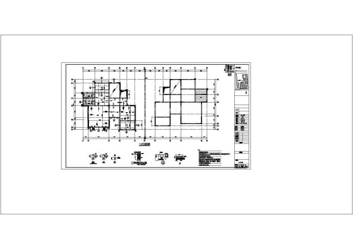 四层砖混结构别墅结构设计cad施工图_图1