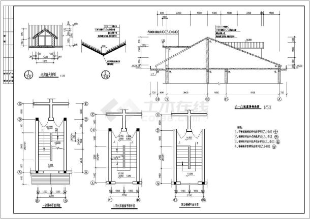 某花园小区住宅楼建筑详细设计施工方案CAD图纸-图一