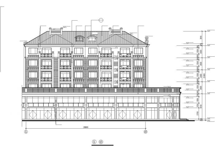 昆山市胥河路某市区5层砖混结构别墅住宅楼建筑设计CAD图纸（2套方案）_图1