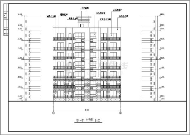 某大型集资房建筑详细设计施工方案CAD图纸-图二