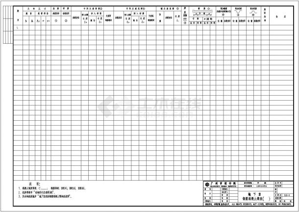 广州市某设计院全套cad结构标准图纸(含柱基础表，B型柱基础图，设计说明)-图二