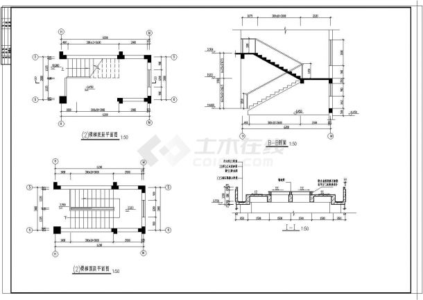 某地区山庄会馆建筑设计cad图-图一