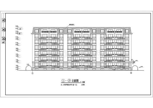 某经典九龙园多层住宅楼建筑详细设计施工方案CAD图纸-图二
