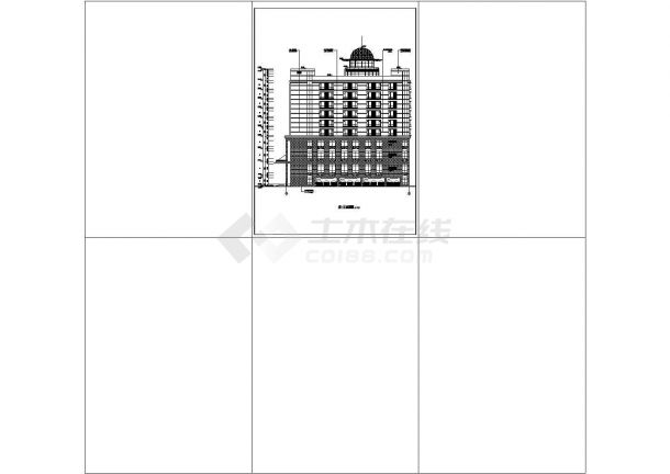 某现代高级酒店建筑装修详细设计施工方案CAD图纸-图一