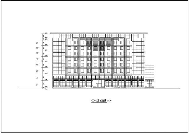 某现代经典高层酒店建筑详细设计施工方案CAD图纸-图二