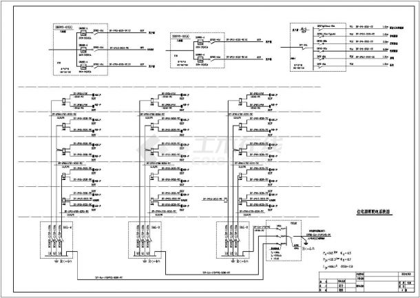 某处商住楼电气CAD设计图纸(含商铺照明配电系统图)-图一