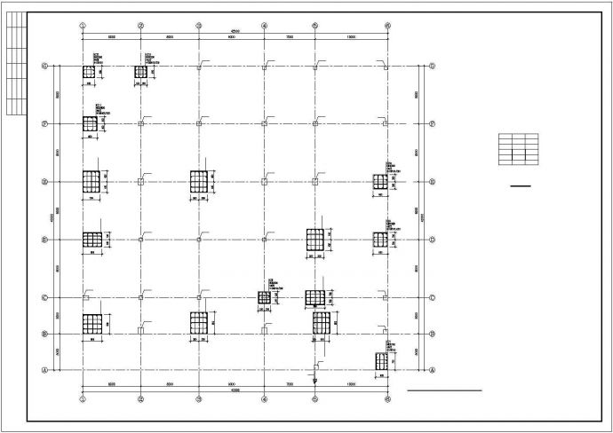 某地区3层框架办公楼结构CAD设计平面图(设计说明）_图1