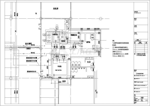 [上海]中水处理站建筑给排水图纸(CAD)-图二