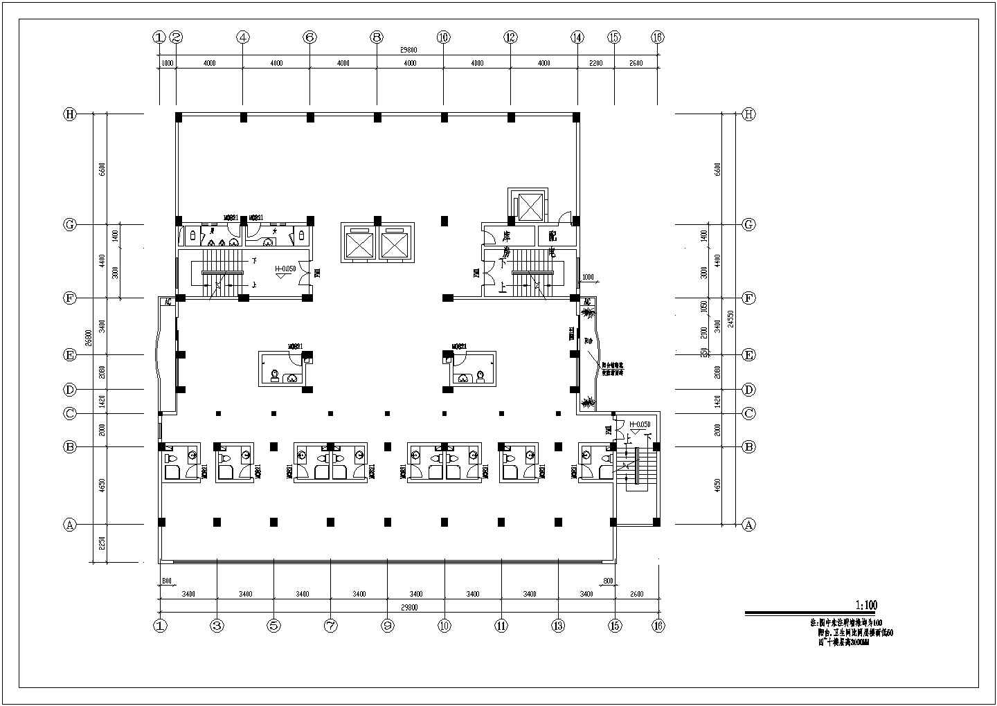 某现代酒楼大厦建筑详细设计施工方案CAD图纸