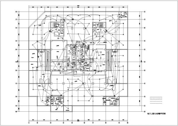高层办公楼消防报警设计CAD建筑施工图-图二