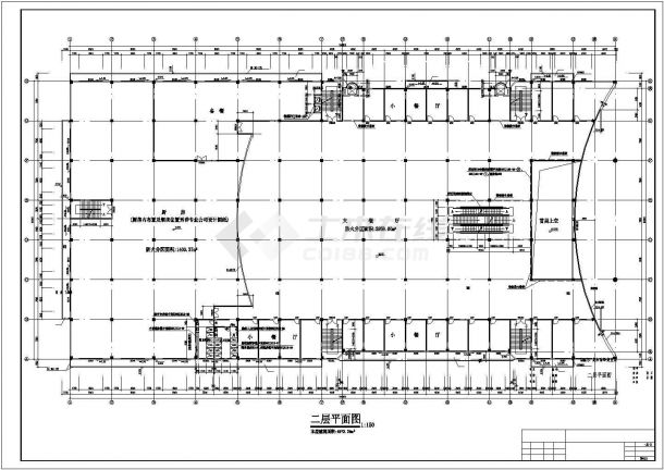 某地区龙归商贸城全套建筑详细设计施工方案CAD图纸-图二