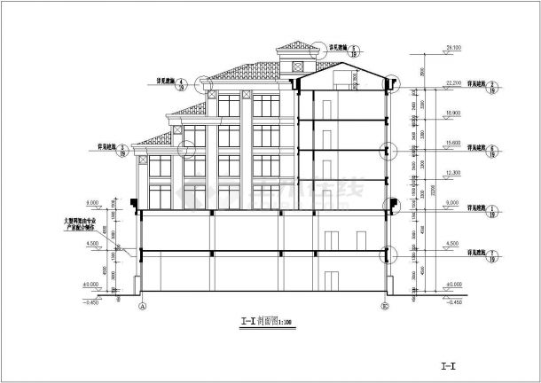 某地区旅馆建筑详细设计施工方案CAD图纸-图二