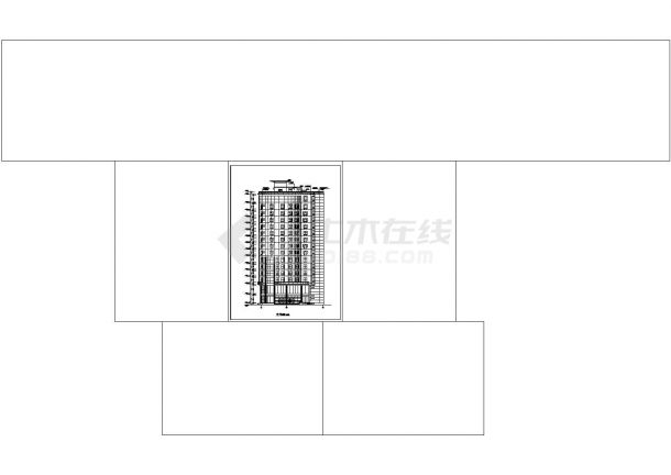 某地区大型旅馆全套建筑详细设计施工方案CAD图纸-图二