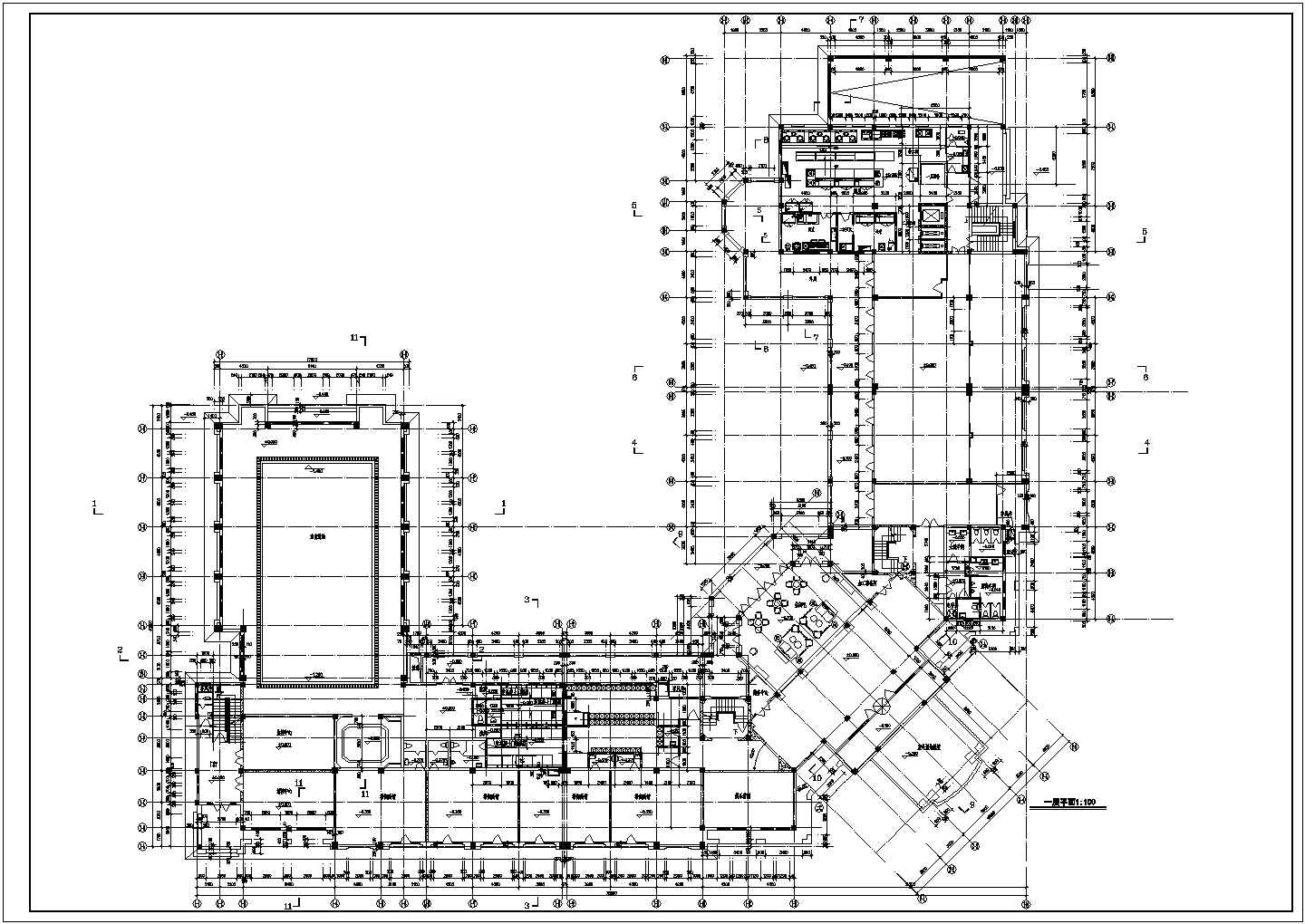 某地区大型绿城公寓建筑详细设计施工方案CAD图纸