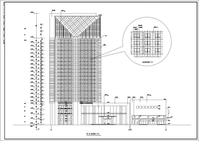 某地区5星级酒店建筑详细设计施工方案CAD图纸_图1