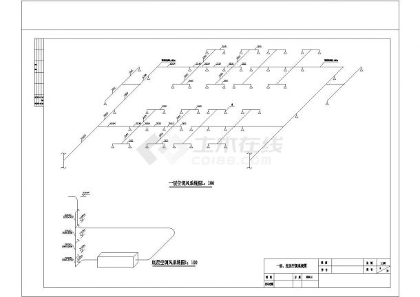 四层小型商场空调系统设计施工图（水冷活塞式冷水机组）-图一