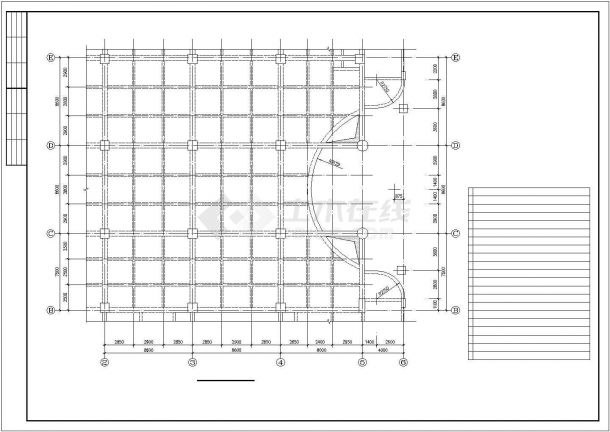 商场楼层局部开洞改造加固结构施工CAD图纸-图一