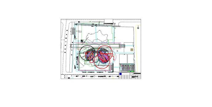 山东文化艺术中心大剧院钢结构安装施工现场平面布置图 cad图纸_图1