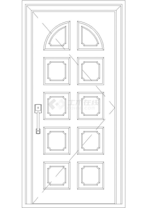经典常用中式风格的屋门设计CAD图集（共20种）-图二