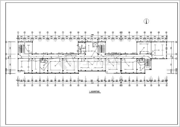 某楼层办公楼电气全套施工CAD方案图-图二