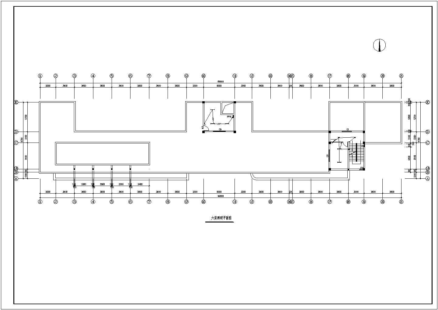 某楼层办公楼电气全套施工CAD方案图