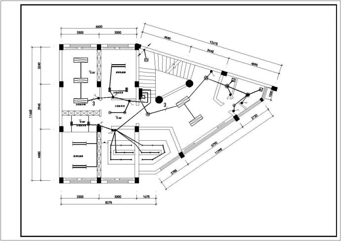 华北某小型办公楼电气设计CAD细节布置图_图1