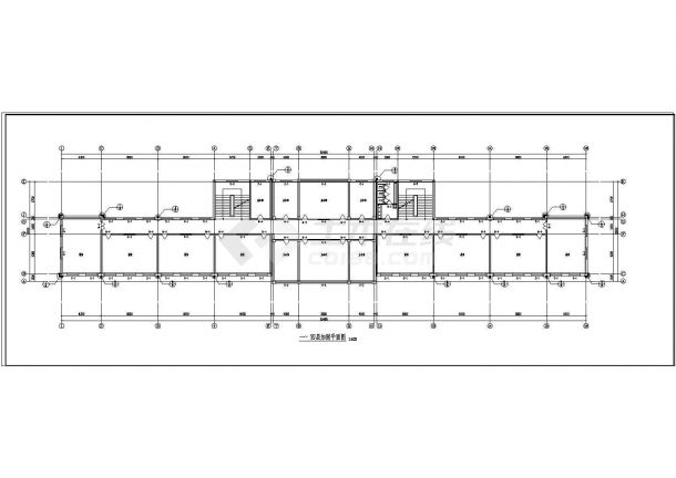 四层砖混小学构造柱圈梁加固CAD建筑设计施工图-图二